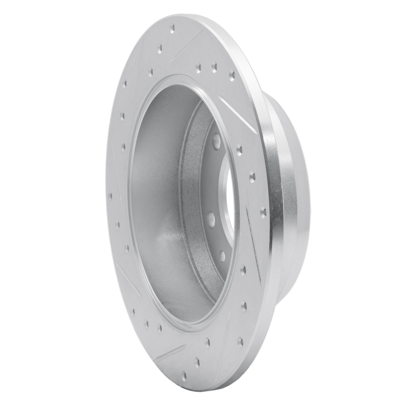 Hyundai Entourage Brake Rotor (1) - Rear Right - R1 Concepts - Drilled & Slotted - Silver - `06-`14